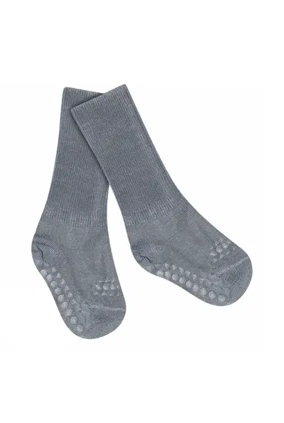 bamboe anti slip sokjes stone blue