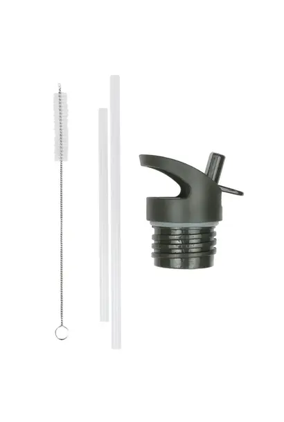 A little lovely company dop, rietje en borstel set - savanna wilde dieren