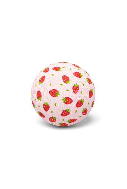 Little L rubberen bal 13cm - aardbeien