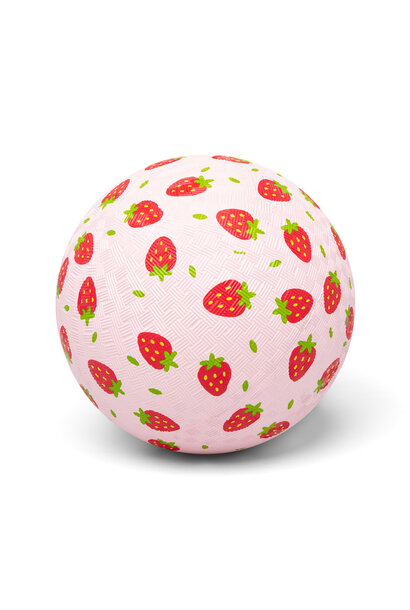 Little L rubberen bal 18cm - aardbeien