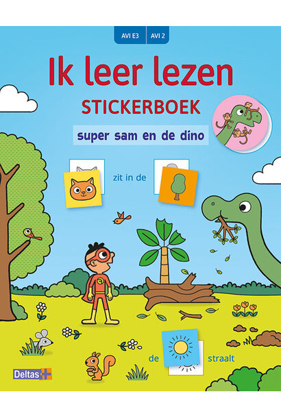 Deltas ik leer lezen stickerboek - super Sam en de dino