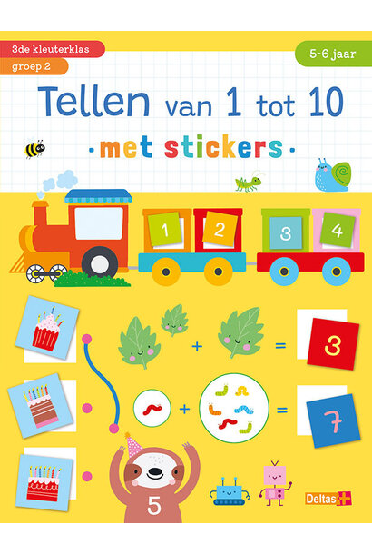 doeboek tellen van 1-10 met stickers