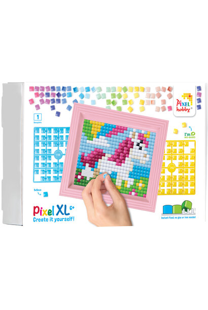 Pixelhobby pixel XL met fotolijst -  eenhoorn
