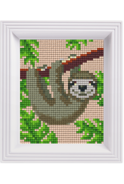Pixelhobby pixel met fotolijst - luiaard