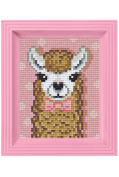 Pixelhobby pixel met fotolijst - alpaca