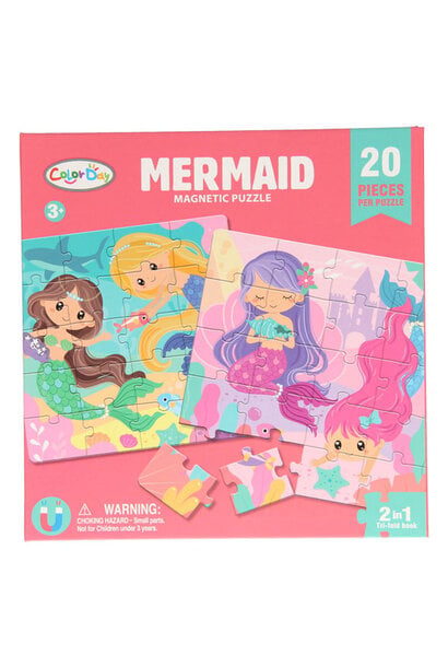 Magnetische puzzel 20 delig - zeemeermin