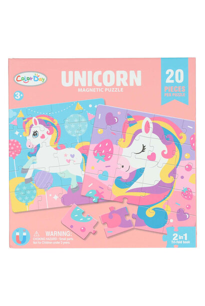 Magnetische puzzel 20 delig - unicorns