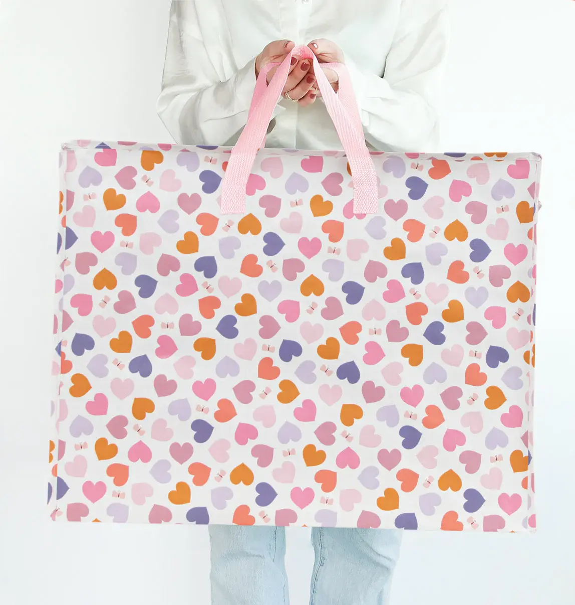 A little lovely company XL opbergtas hearts-2