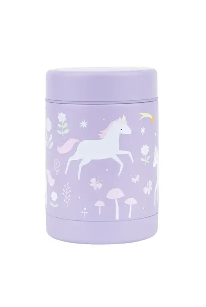 geïsoleerde RVS voedselpot unicorn dreams