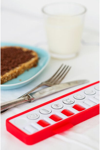 Gezinnig dagplanner voor ochtend -en avond taakjes - rood