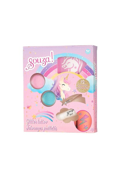 glitter tattoo set unicorn