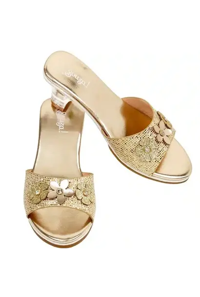 Souza slippers met hoge hak ellina goud metallic