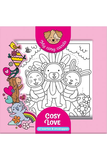 Kaarten om zelf in te kleuren - cosy love