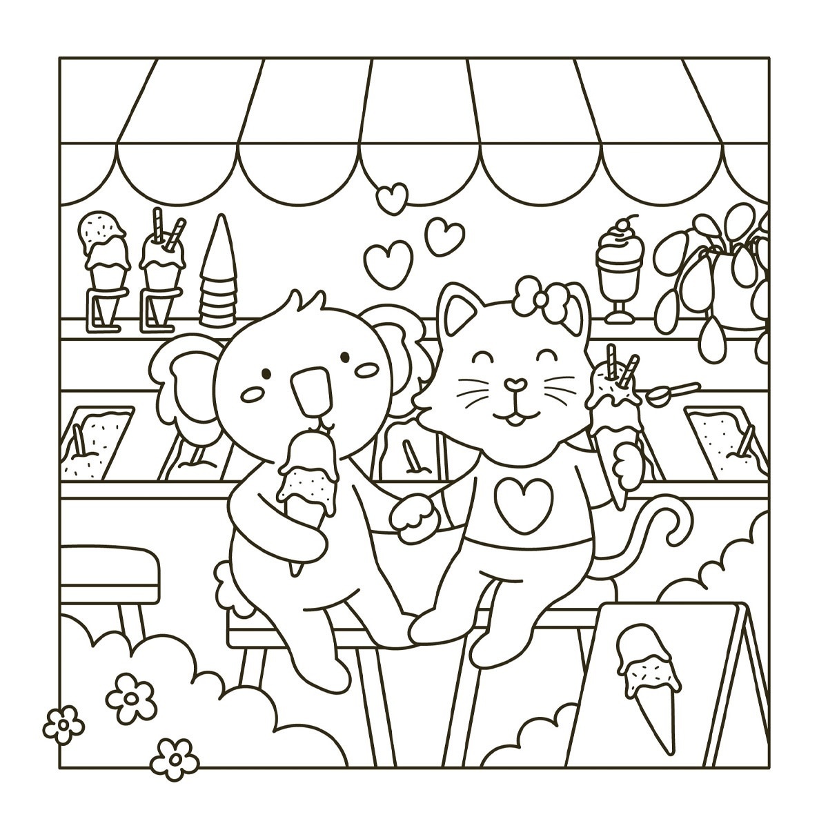 Kaarten om zelf in te kleuren - cosy love-2