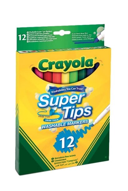 Crayola uitwasbare stiften supertip 12 delig