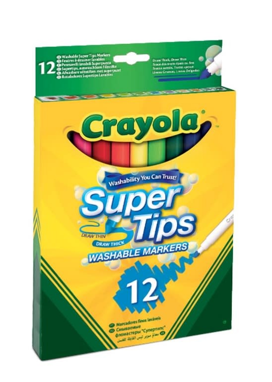Crayola uitwasbare stiften supertip 12 delig-1