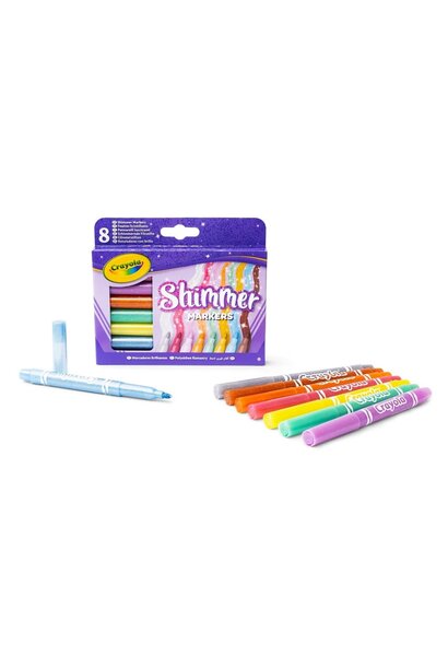 Crayola glitter markers 8 delig