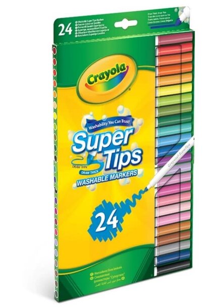 Crayola uitwasbare stiften supertip 24 delig