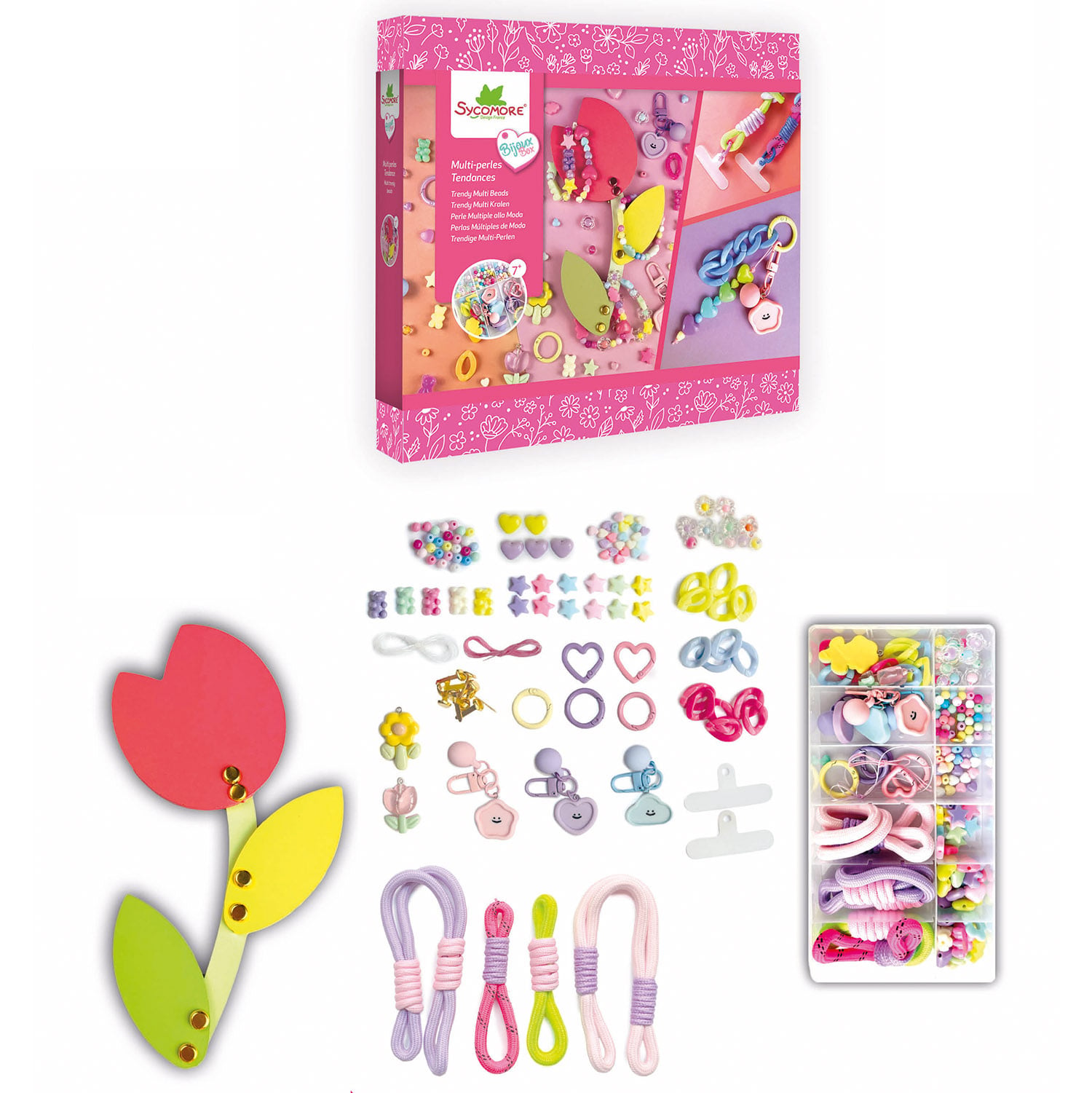 Sycomore bijoux box - multi trendy kralen 7+-3
