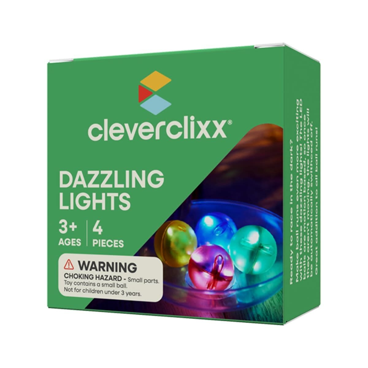 Cleverclixx lichtgevende ballen voor knikkerbaan 4 delig-1