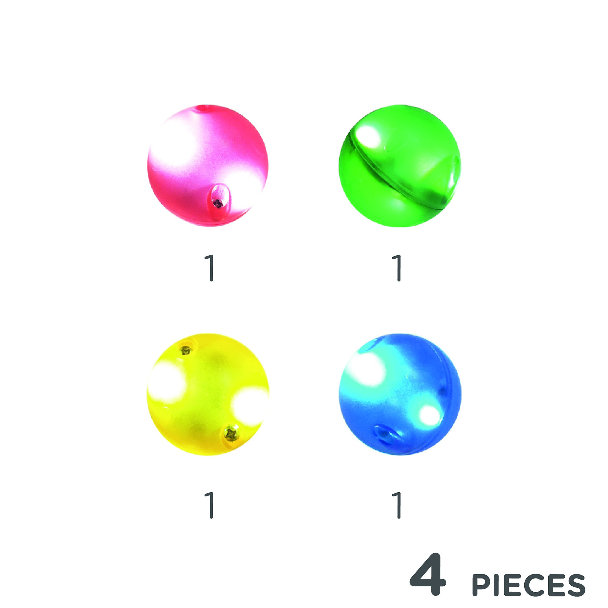Cleverclixx lichtgevende ballen voor knikkerbaan 4 delig-3