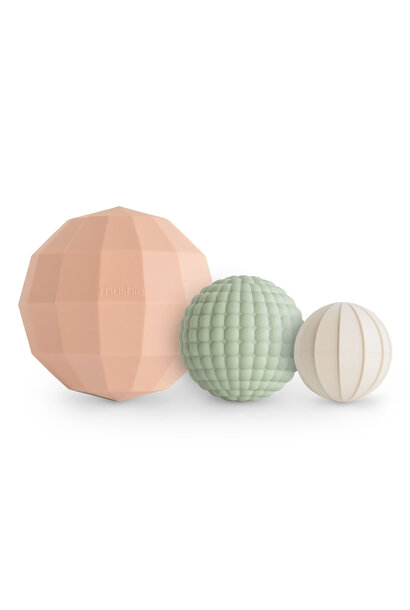 mushie sensorische nest ballen set v 3 blush