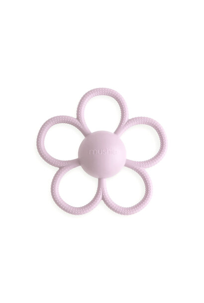 Mushie rammelaar bloem soft lilac