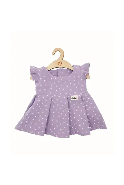 Hollie poppenkleding 34cm jurk lavender dots