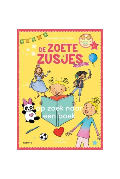 Leren lezen met de zoete zusjes - op zoek naar een boek ( AVI E3+  )