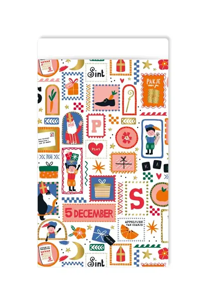 Inpakken - cadeauzakje 17x25cm sinterklaas pret