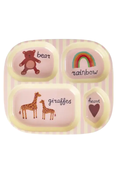 bord met vakken - ABC - roze