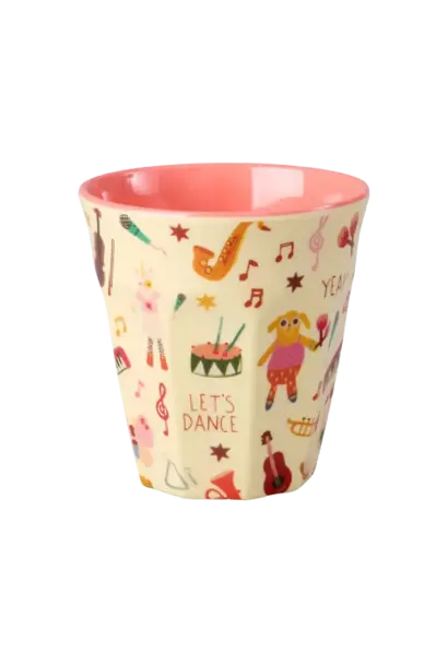 drinkbeker 250ml - music band - roze