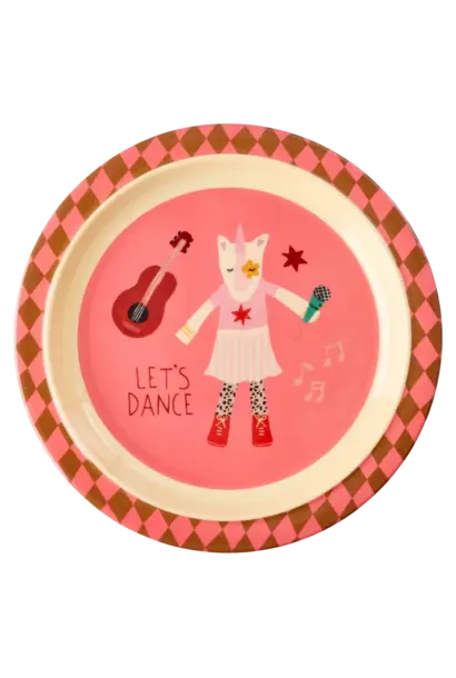 bord ø22cm - music band - roze
