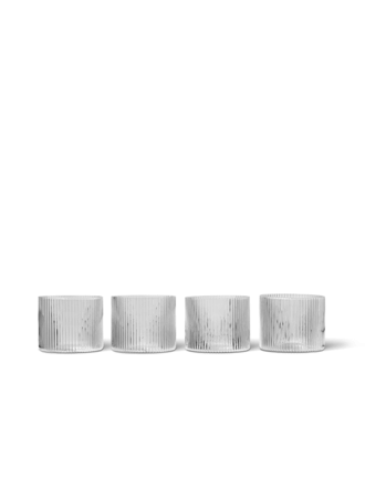ferm Living Ripple Low Glasses - Set of 4 ferm Living Ripple Low Glasses - Set of 4