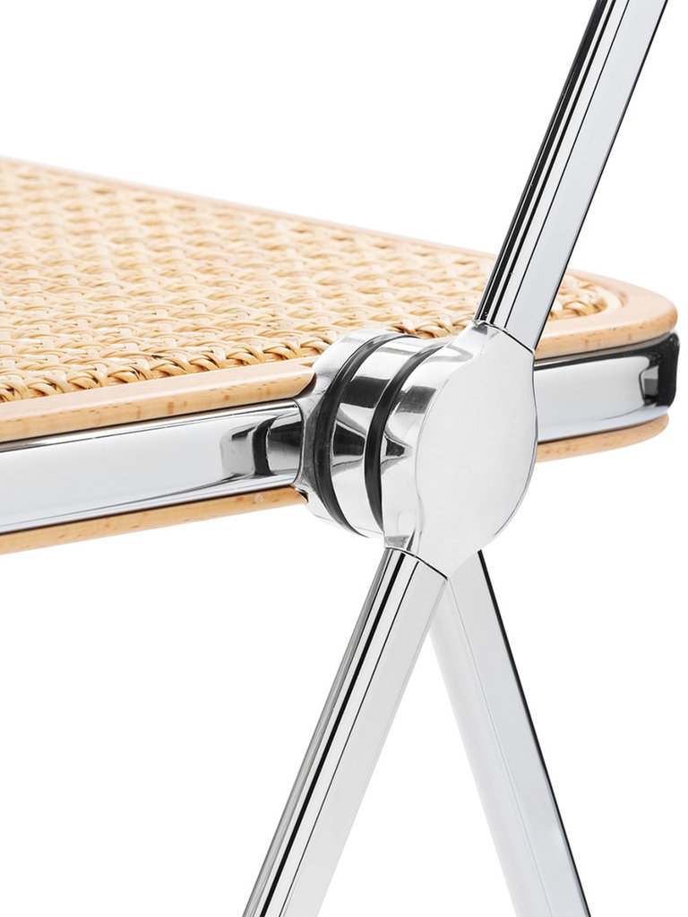 Anonima Castelli Plia Chair - Cane/Vienna Straw