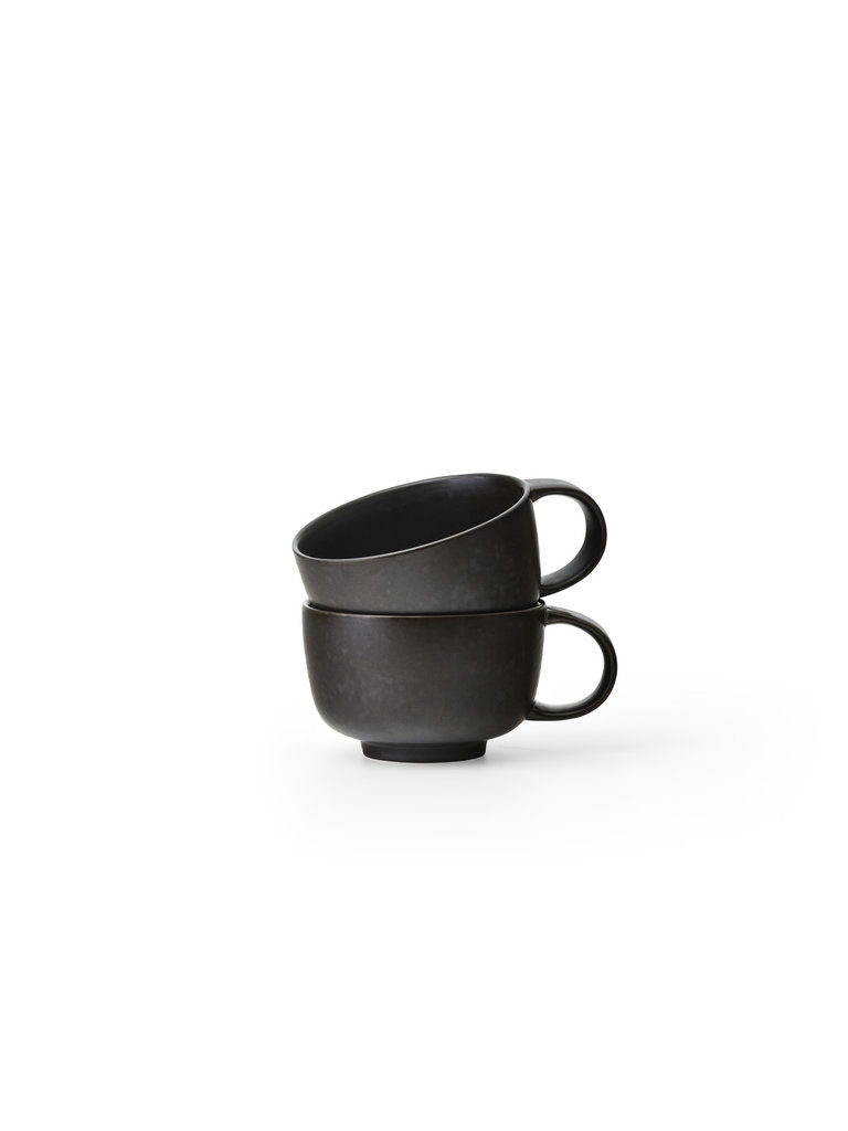 Menu NNDW Cup with handle - Dark glazed - Set of 2