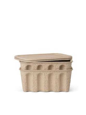 ferm Living Paper pulp box - Set of 2 - Small ferm Living Paper pulp box - Set of 2 - Small