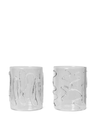 ferm Living Doodle glasses - Set of 2 - Tall