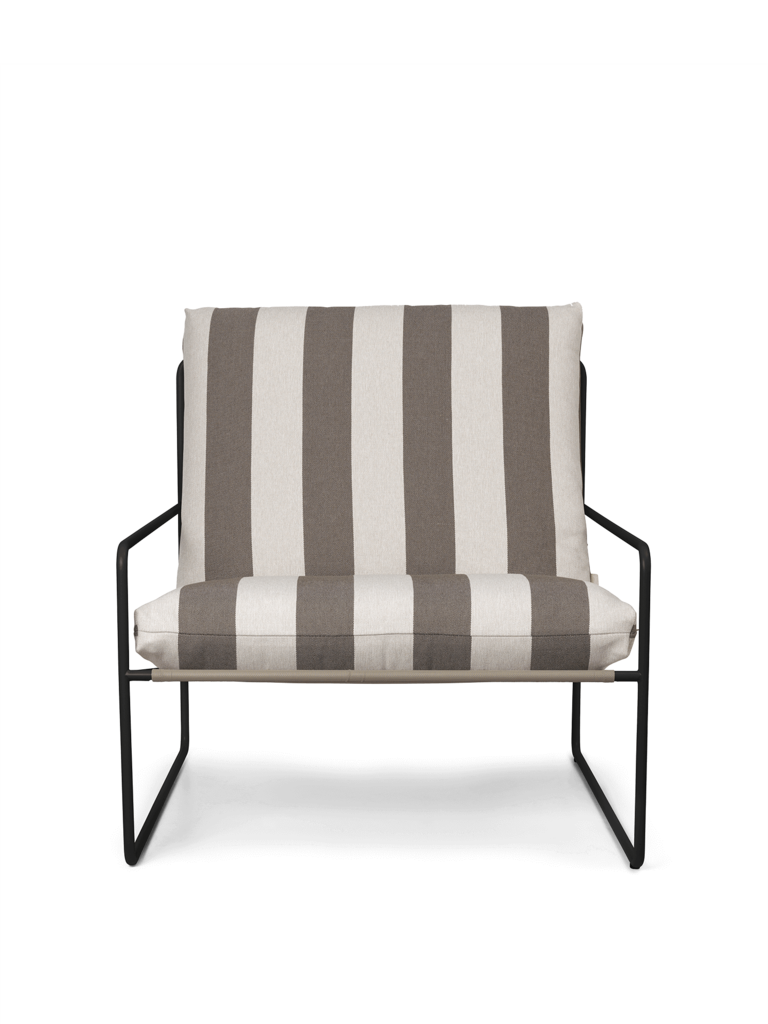 ferm Living Desert sofa 1-seater - Stripe (Black/Chocolate)