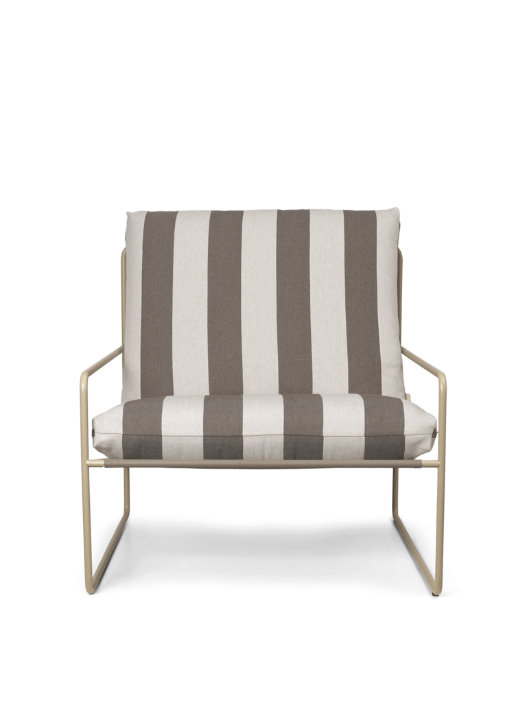 ferm Living Desert sofa 1-seater - Stripe (Cashmere/Chocolate)