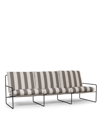 ferm Living Desert sofa 3-seater - Stripe (Black/Chocolate) ferm Living Desert sofa 3-seater - Stripe (Black/Chocolate)