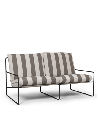 ferm Living Desert sofa 2-seater - Stripe (Black/Chocolate) ferm Living Desert sofa 2-seater - Stripe (Black/Chocolate)