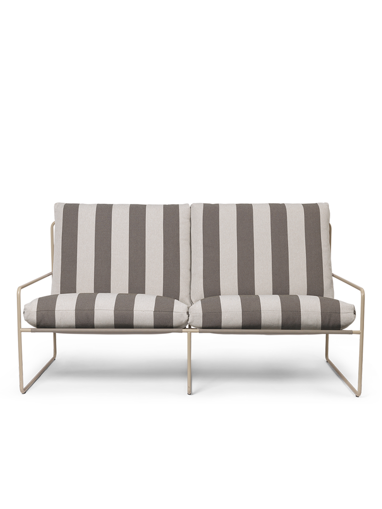 ferm Living Desert sofa 2-seater - Stripe (Cashmere/Chocolate)