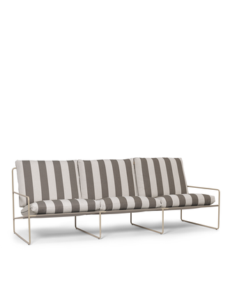 ferm Living Desert sofa 3-seater - Stripe (Cashmere/Chocolate) ferm Living Desert sofa 3-seater - Stripe (Cashmere/Chocolate)