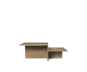 Distinct Coffee Table - Dark Brown Travertine - espoo. design store