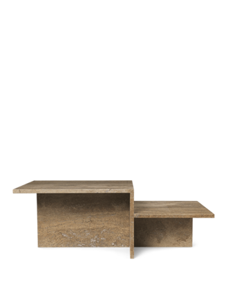 ferm Living Distinct coffee table - Dark brown travertine ferm Living Distinct coffee table - Dark brown travertine