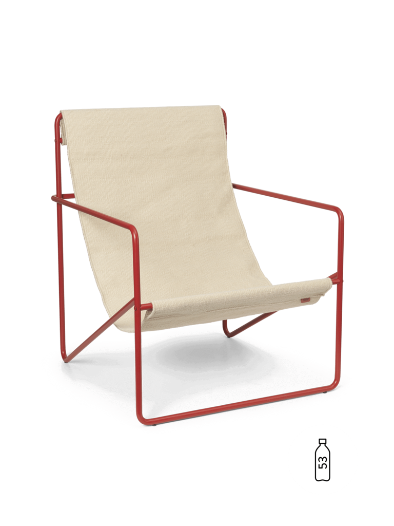 ferm Living Desert Lounge Chair - Poppy Red base