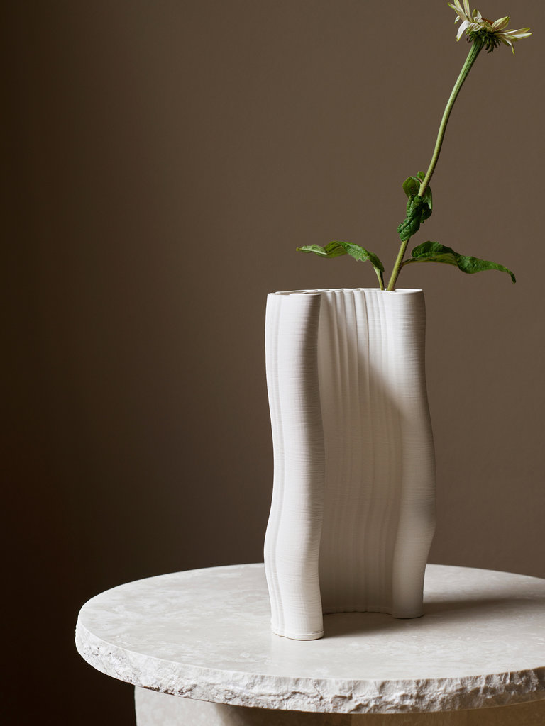 ferm Living Moire vase  - Off-white