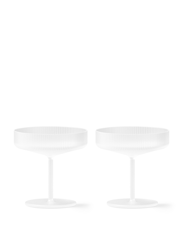 ferm Living Ripple Champagne Saucer - Set of 2