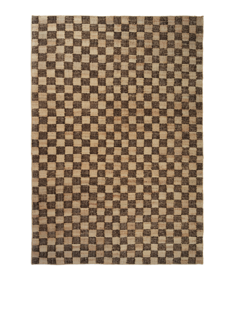 ferm Living Check Wool Jute Rug